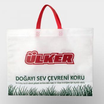 Ultrasonik Kaynaklı Nonwoven Tela Alt Körüklü Market Çantası