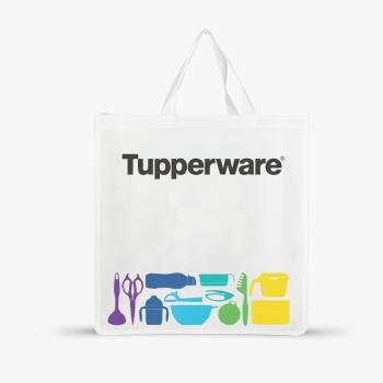 Dikişli Nonwoven Tela Tupperware Alışveriş Çantası